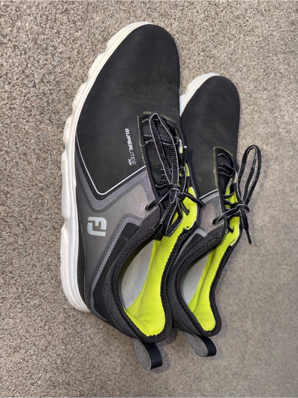 Footjoy Men's Black Golf Shoes Superlites XP